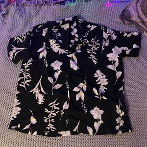 Black Floral blouse